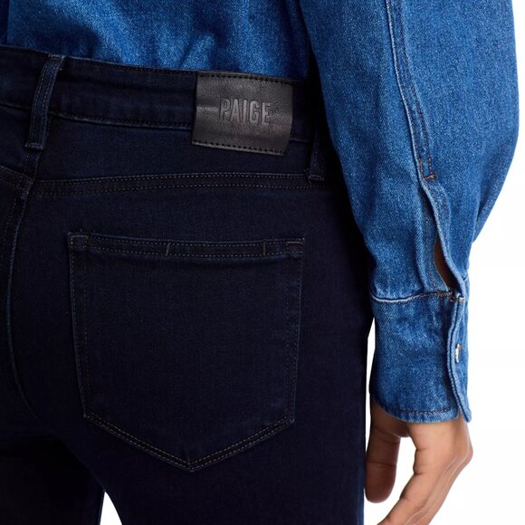 249$ PAIGE Manhattan Bootcut Leg Denim Jeans High Rise Women's Size 30 Blue - Picture 4 of 4